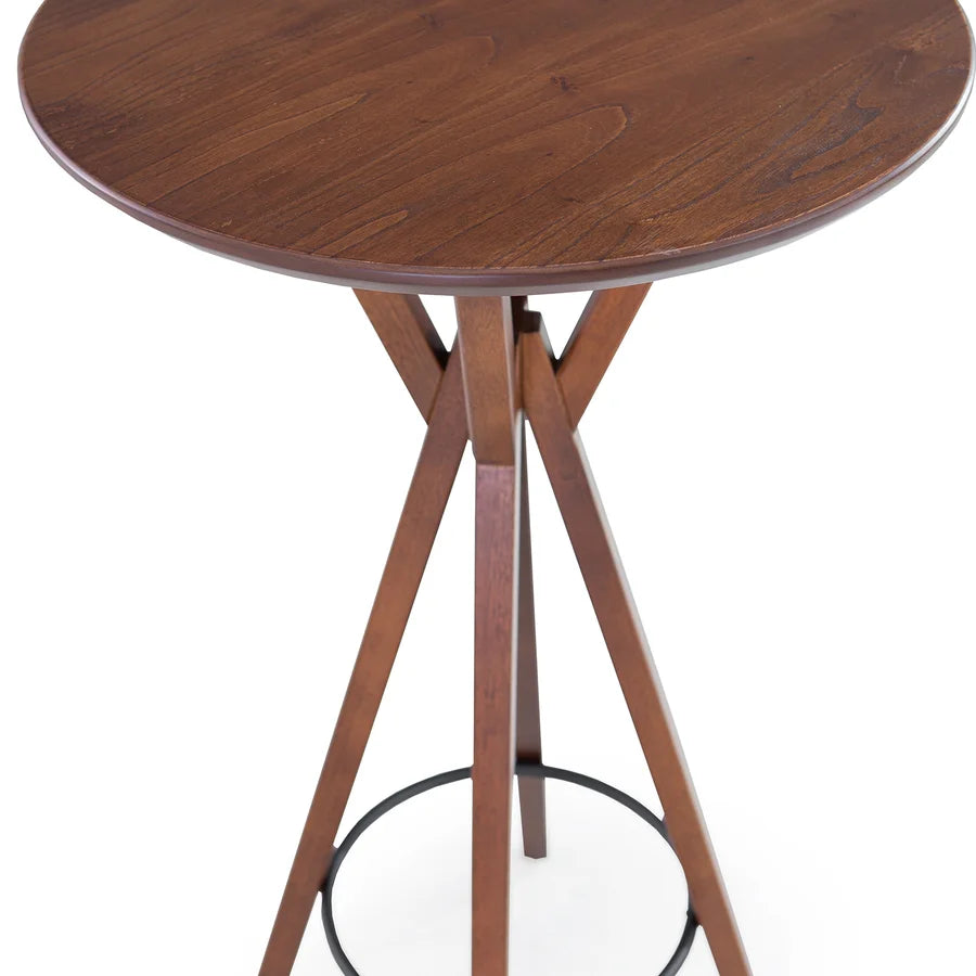 Kit de Mesa Bistrô Roma Madeira de Eucalipto com Banquetas Heros Madeira de Tauari com encosto Anatômico cor Carvalho Tecido Linho Rustico Bege 290